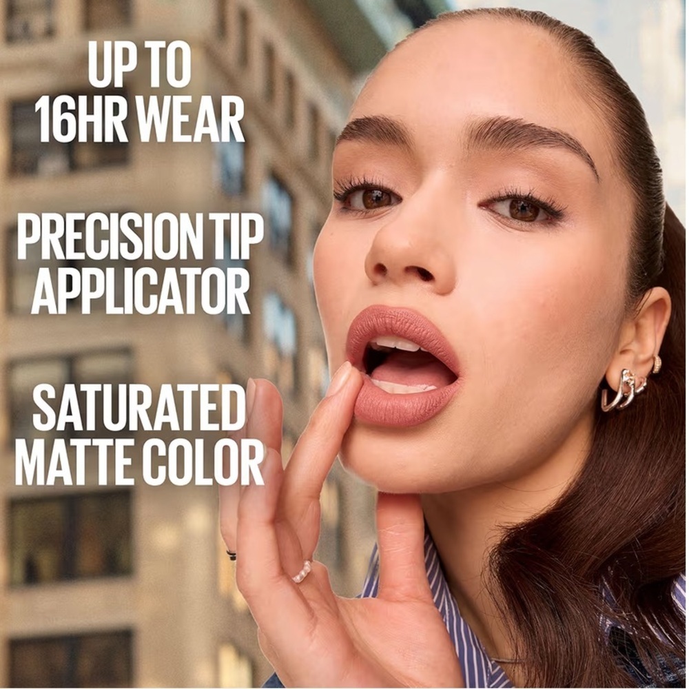 Maybelline Super Stay Matte Ink Liquid Lipstick - Poet 60 - Light Rosey Nude - Picture 5 of 6